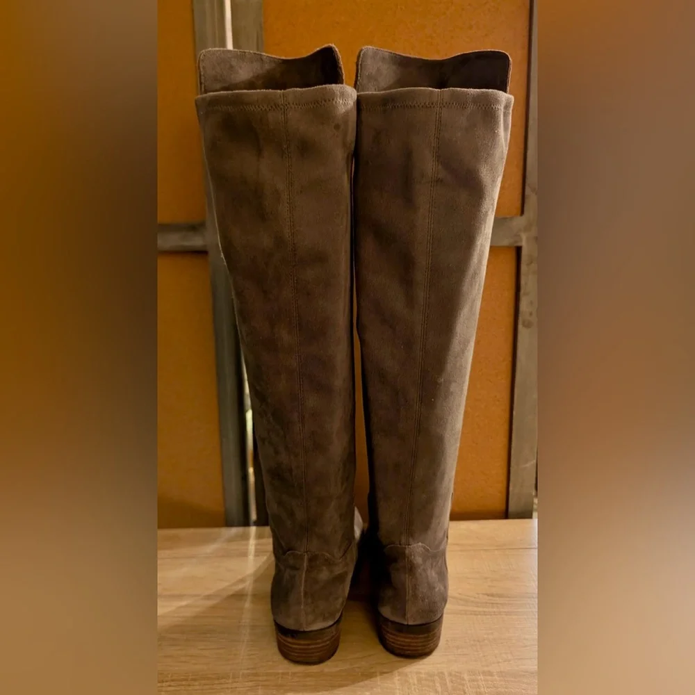 Sole Society Gray Suede Over-the-Knee Boots-EUC